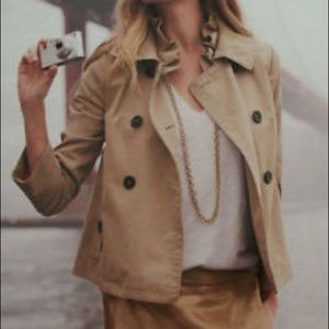 Jcrew washed short trench coat